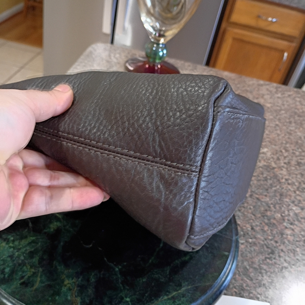 Coach Hudso Brown Pebble Leather Bucket  Shoulder Or Cross body Bag - Picture 13 of 17